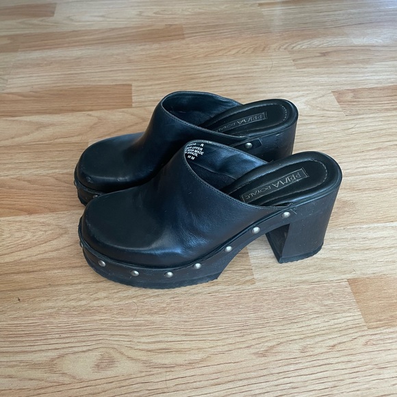 Prima Royale Black Studded Leather Mules - Picture 4 of 4